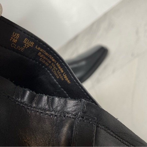 Sam Edelman Clive Black Black Leather Square Toe Tall Boot 7M - Picture 12 of 15